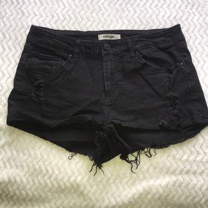 Women’s black jean shorts